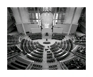 کدام نماد در تالار عمومی مجلس فدرال آلمان (Bundestag) دیده می‌شود؟