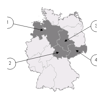 Haritada Sachsen (Saksonya) hangi eyalettir?
